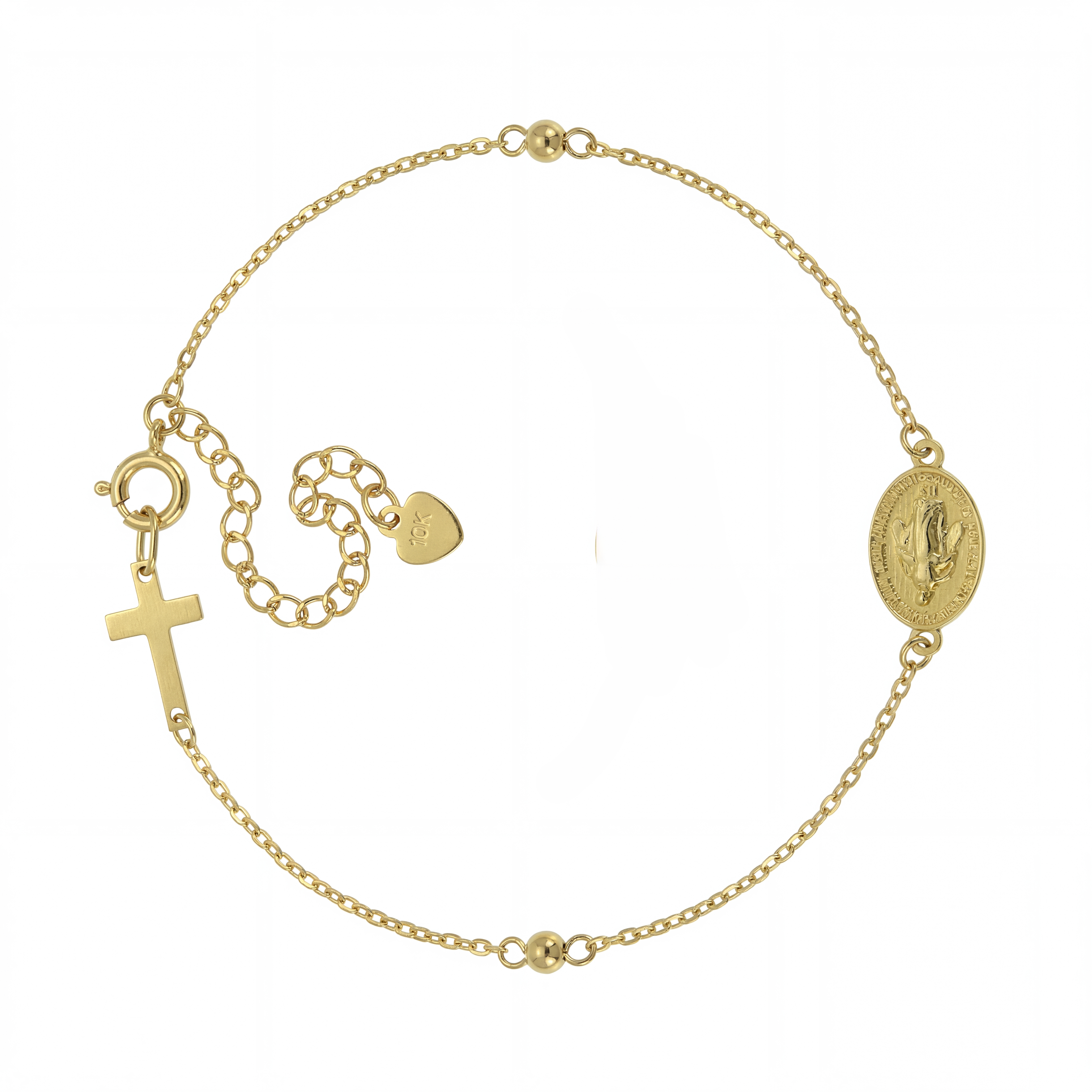 Pulsera Cruz con Virgen