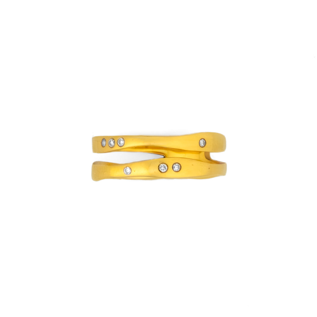 Anillo Oro Doble Banda