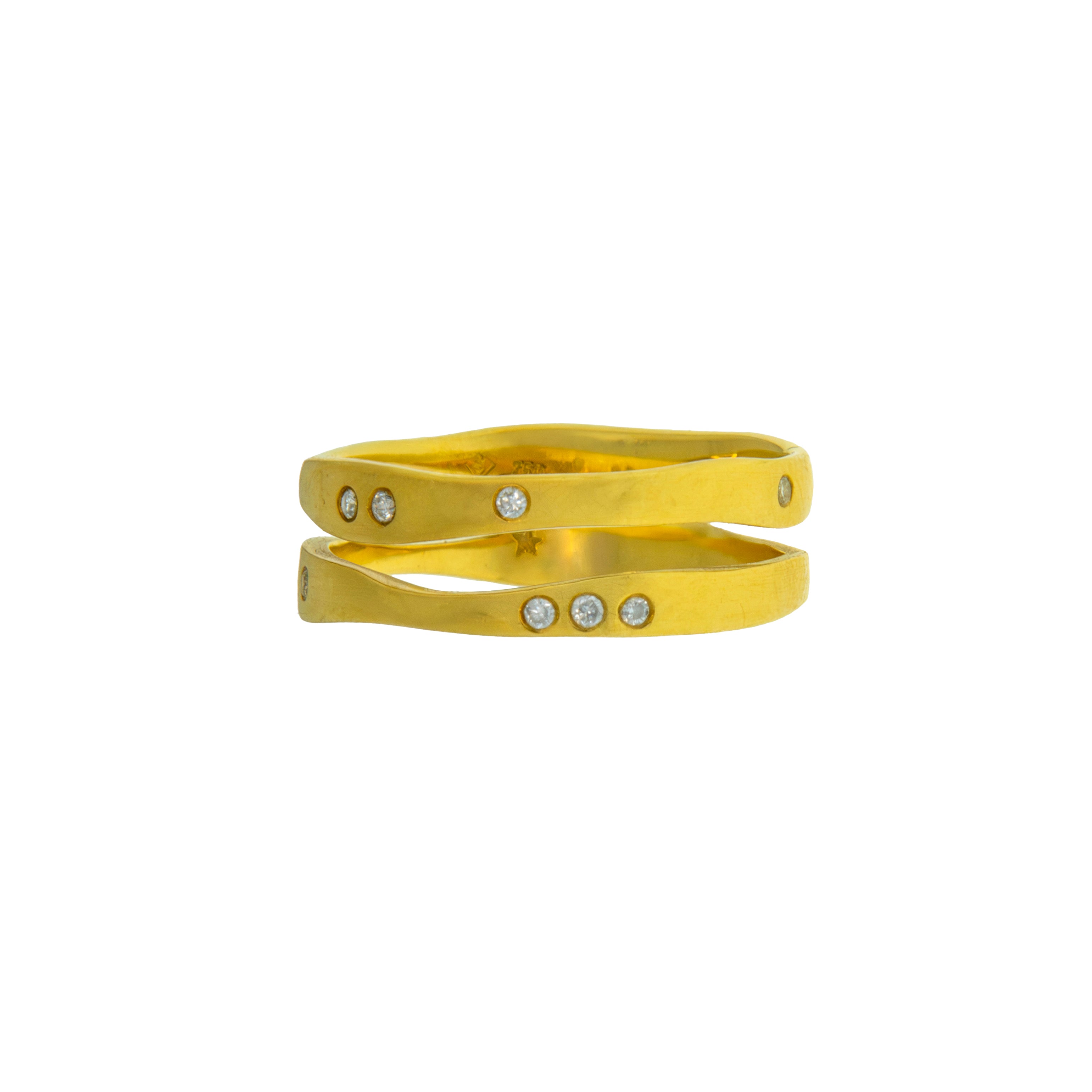 Anillo Oro Doble Banda
