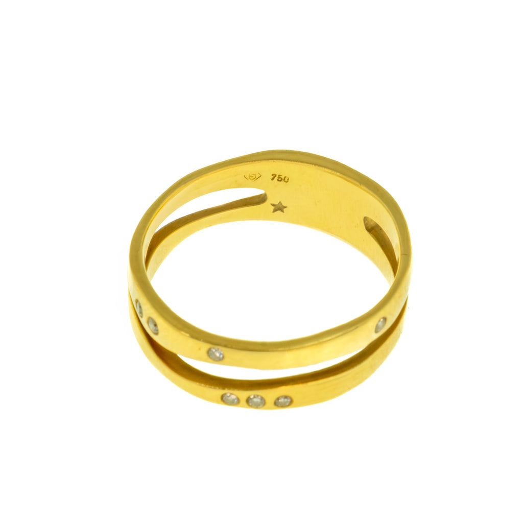Anillo Oro Doble Banda