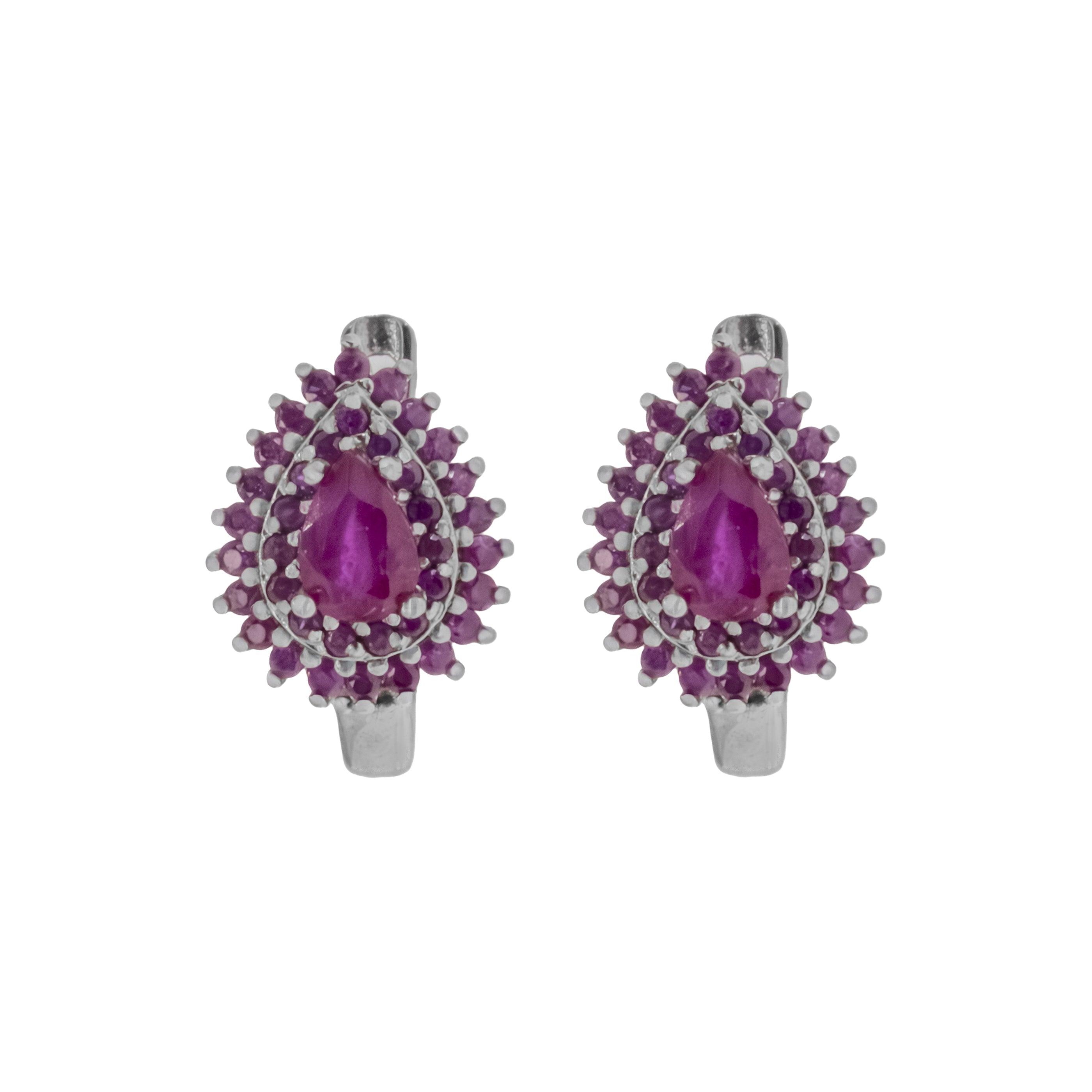 Aretes gota doble halo
