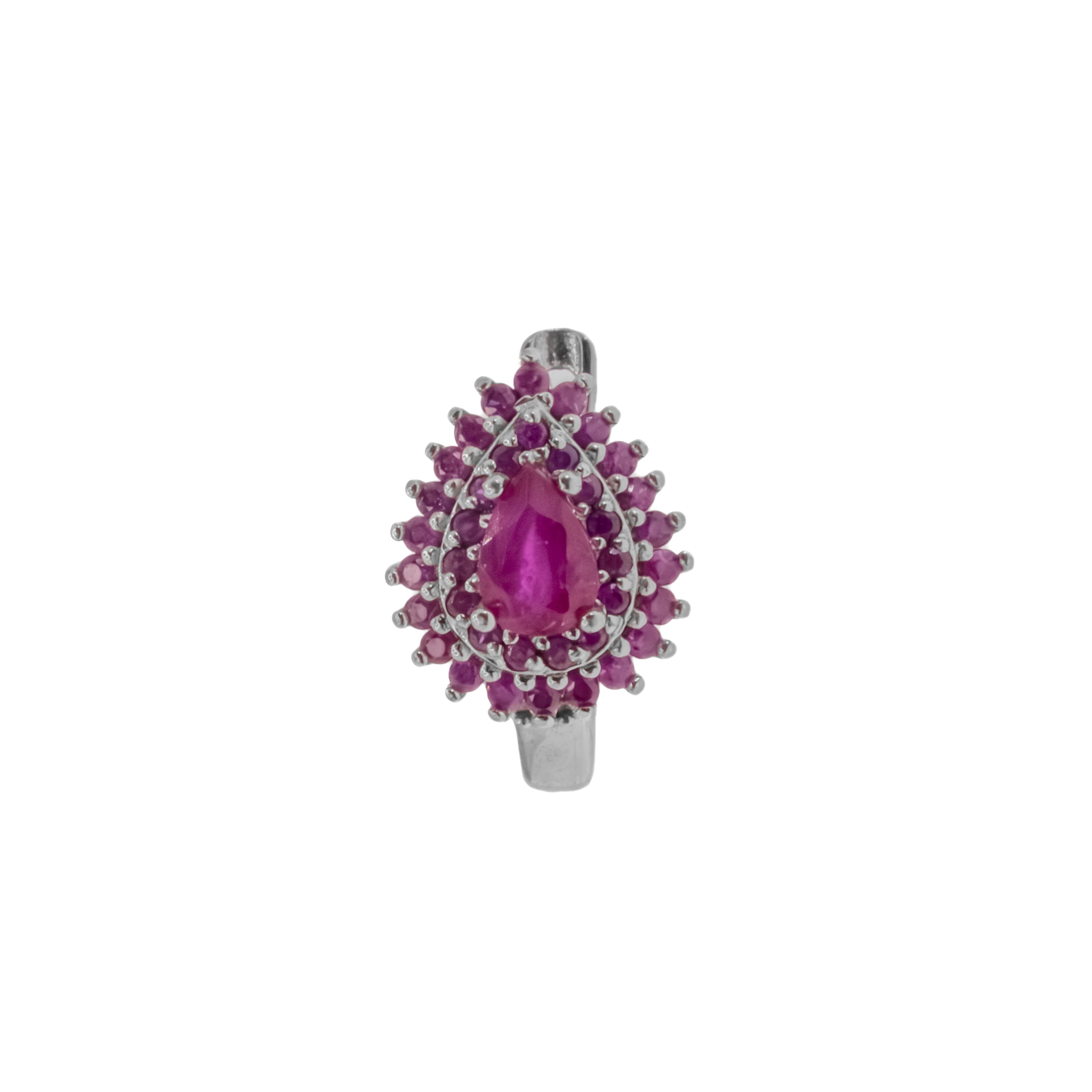 Aretes gota doble halo