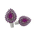 Aretes gota doble halo