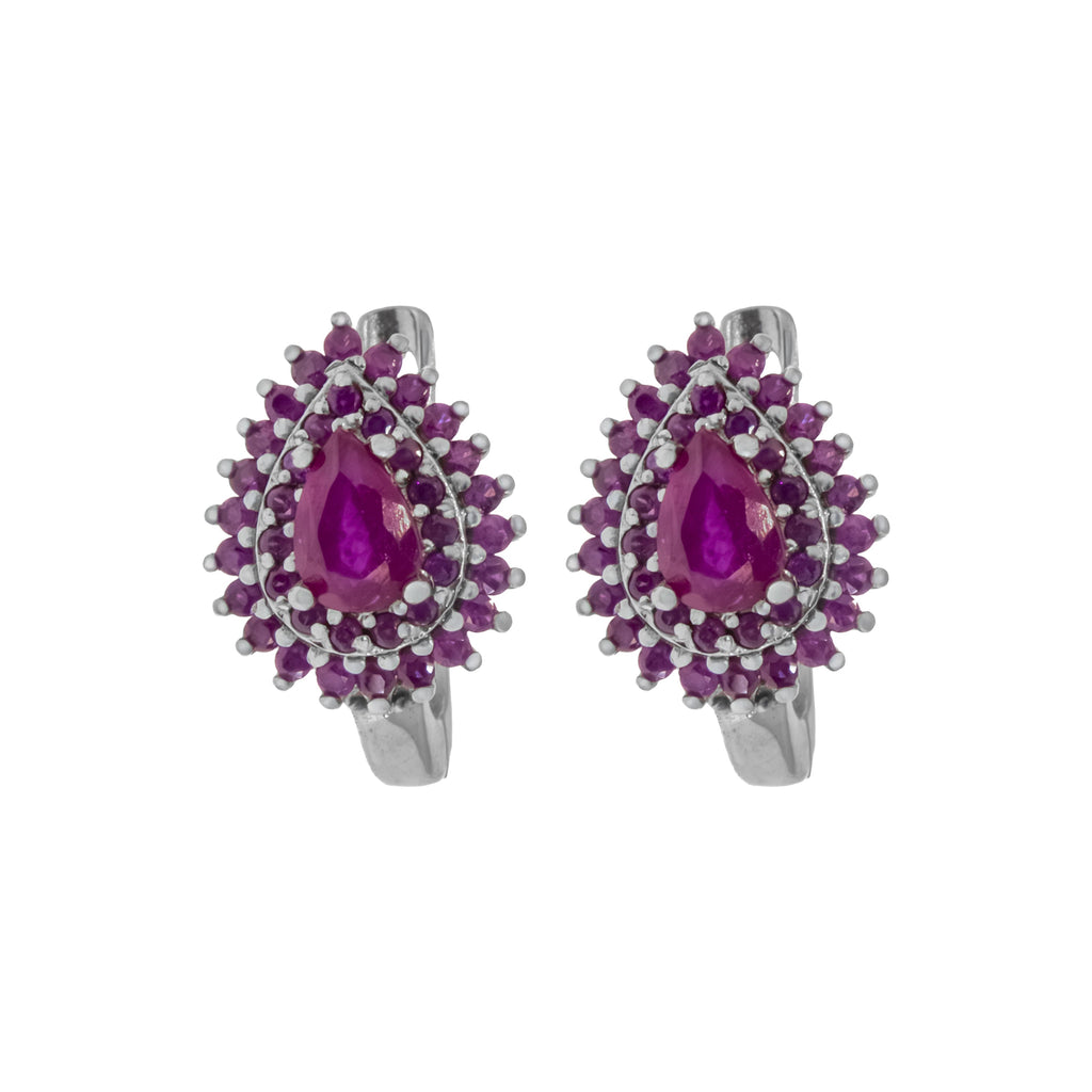 Aretes gota doble halo