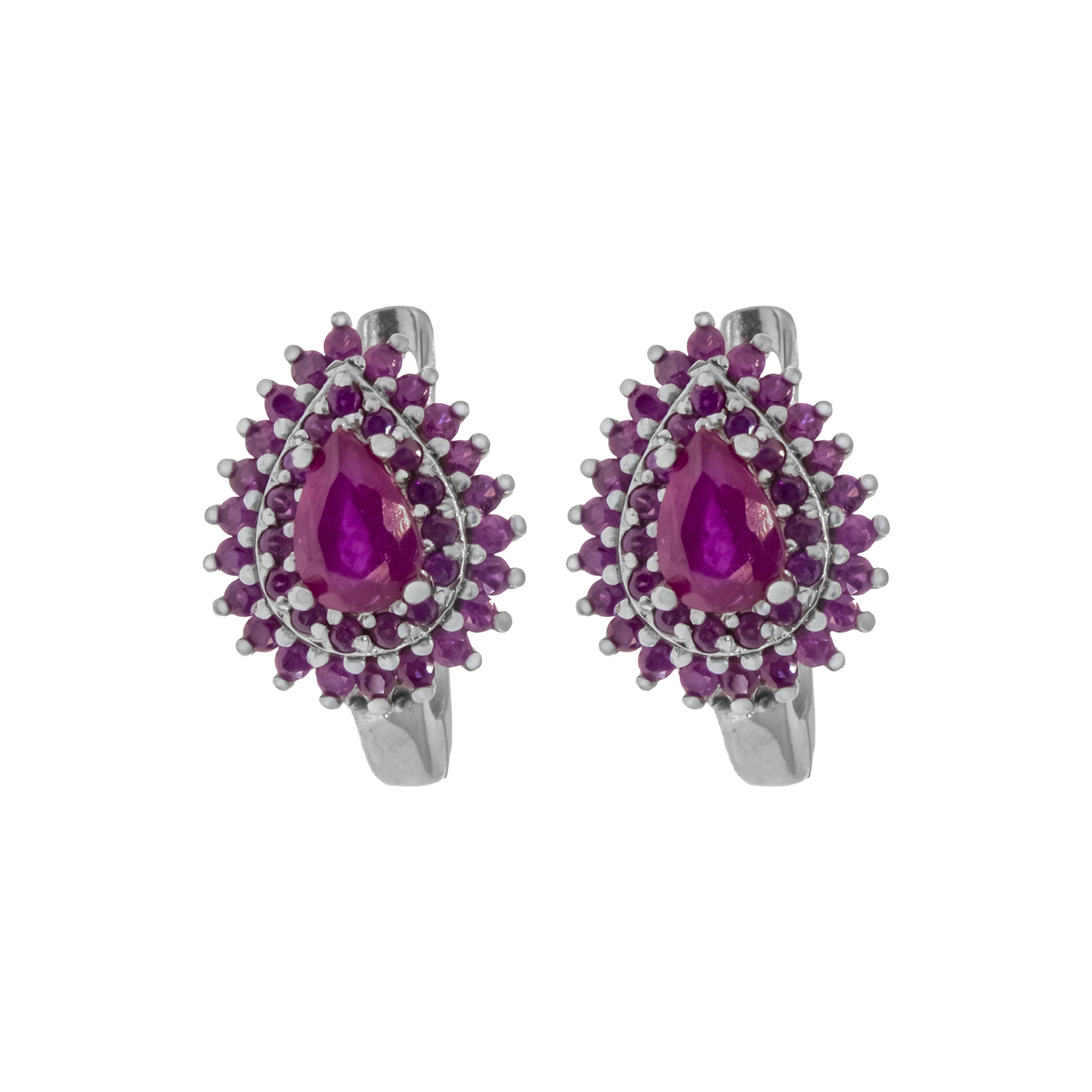 Aretes gota doble halo