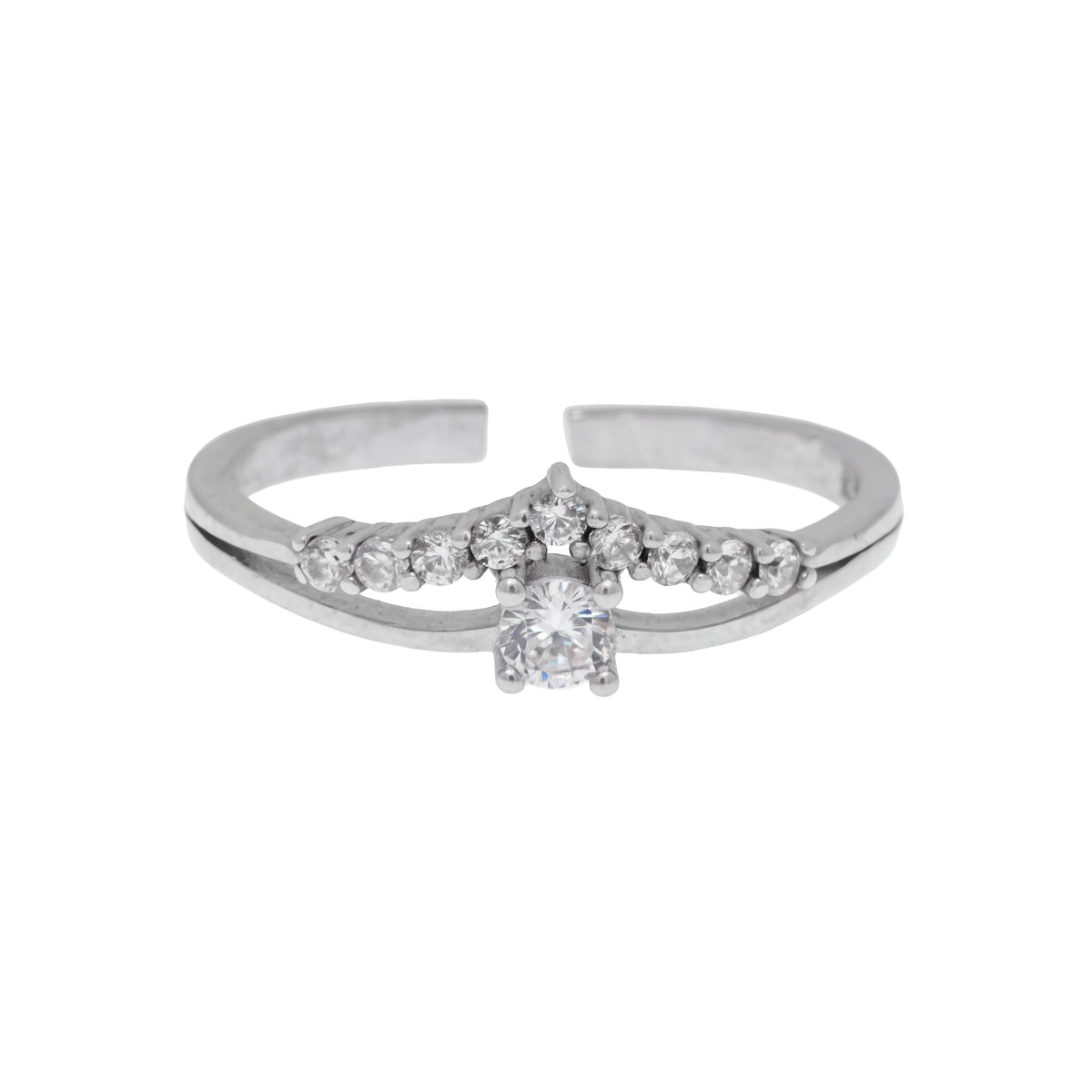 Anillo corona blanca