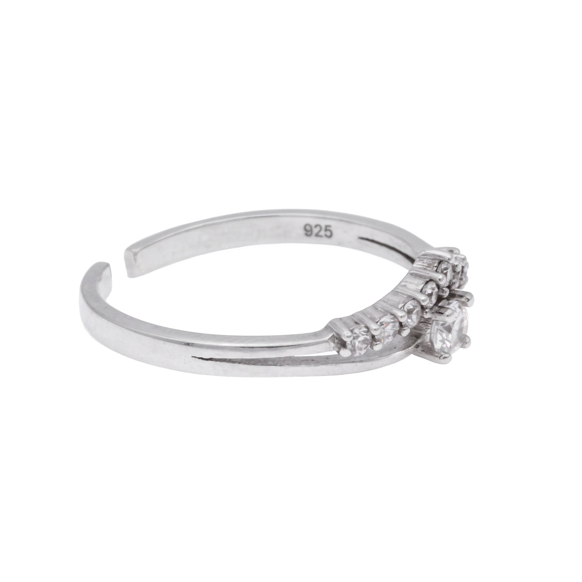 Anillo corona blanca