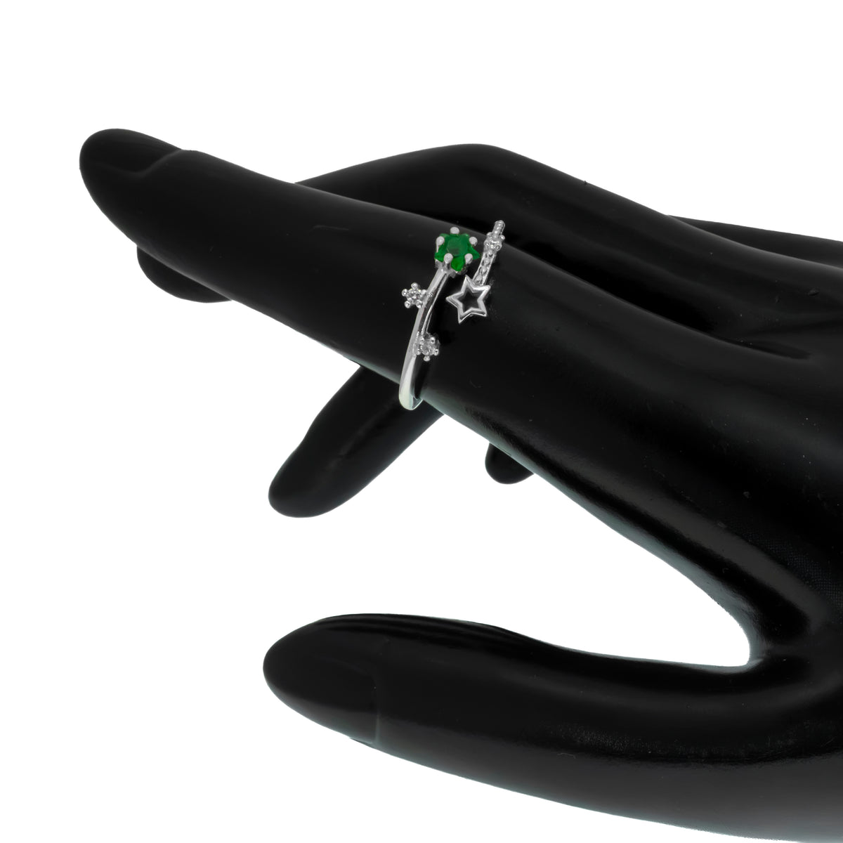 Anillo estrella verde