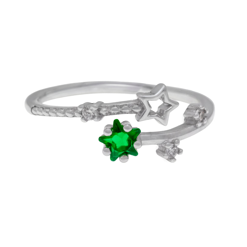 Anillo estrella verde