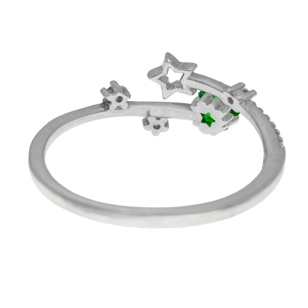 Anillo estrella verde