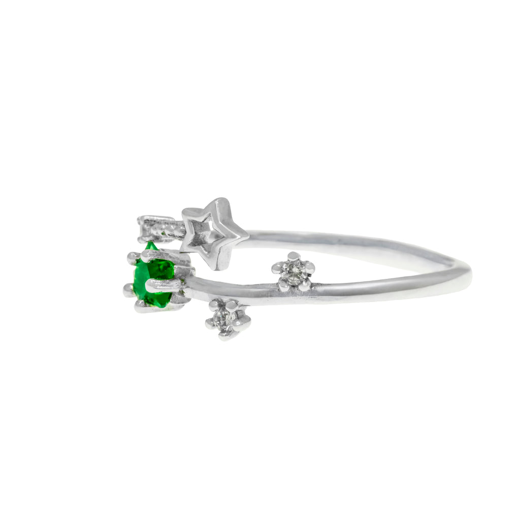 Anillo estrella verde