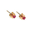 Aretes Rubí 9K