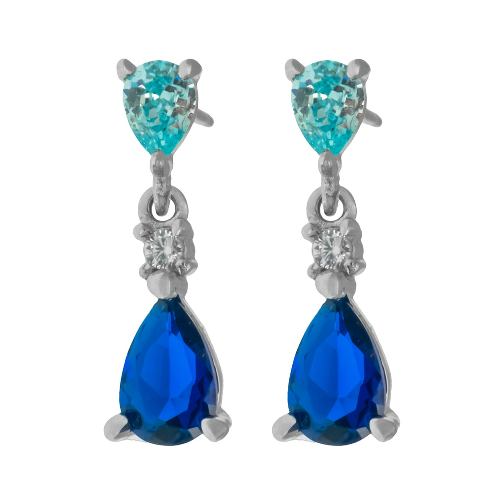 Aretes Gota Aurora Azul