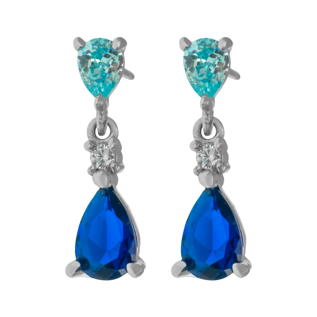 Aretes Gota Aurora Azul