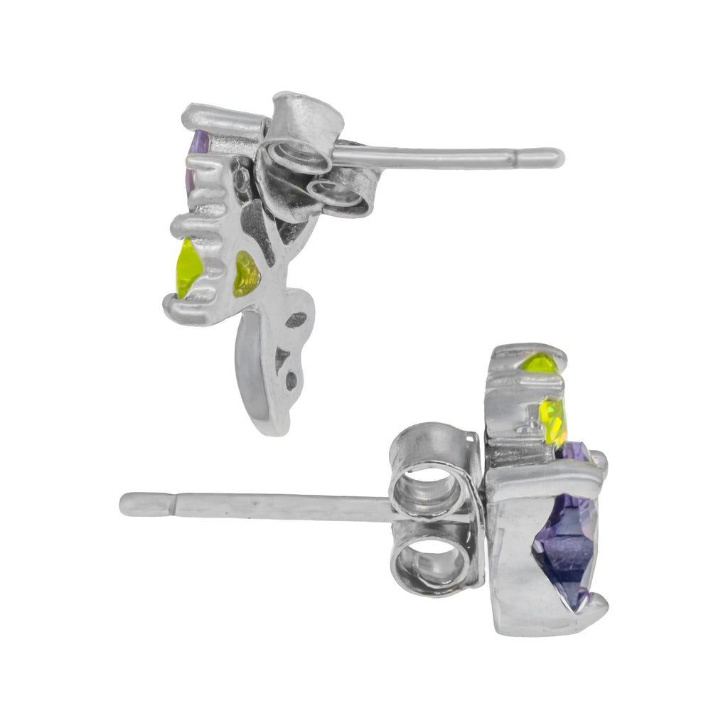 Aretes Corazón Violeta