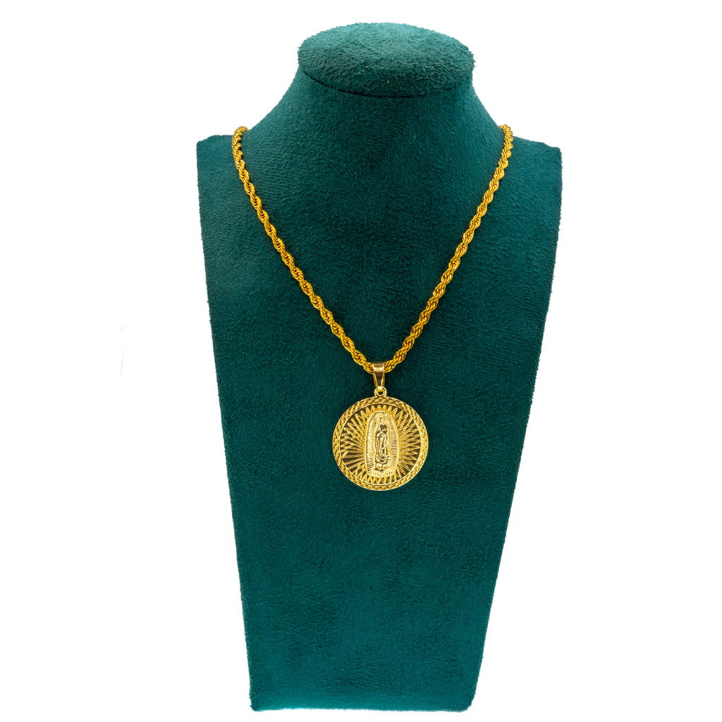 Collar Medalla Virgen Vintage