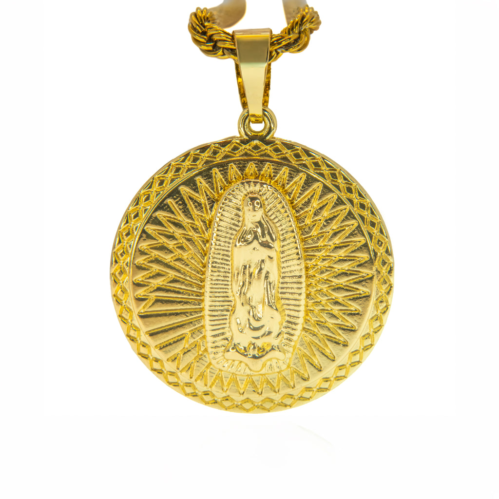 Collar Medalla Virgen Vintage