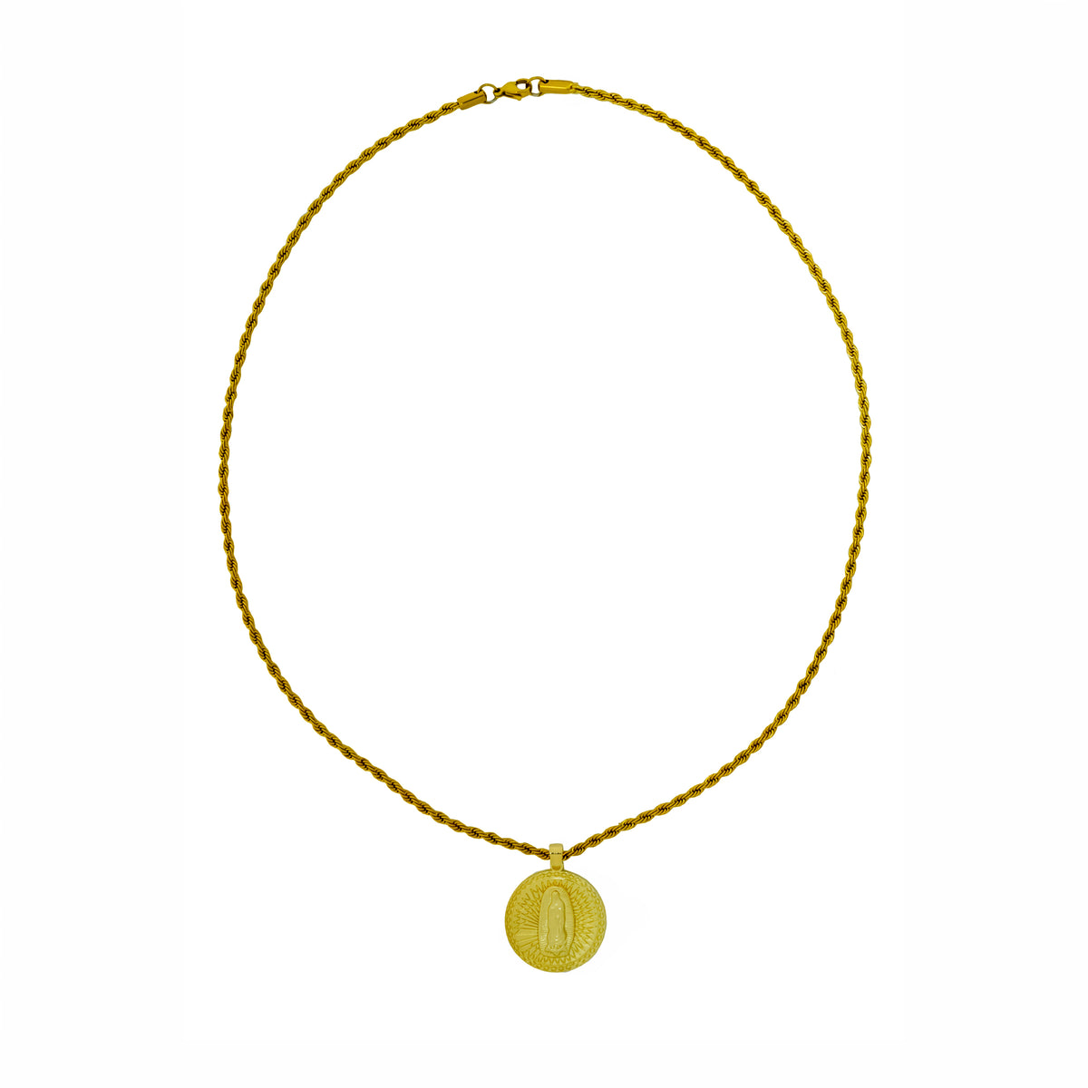 Collar Medalla Virgen Vintage