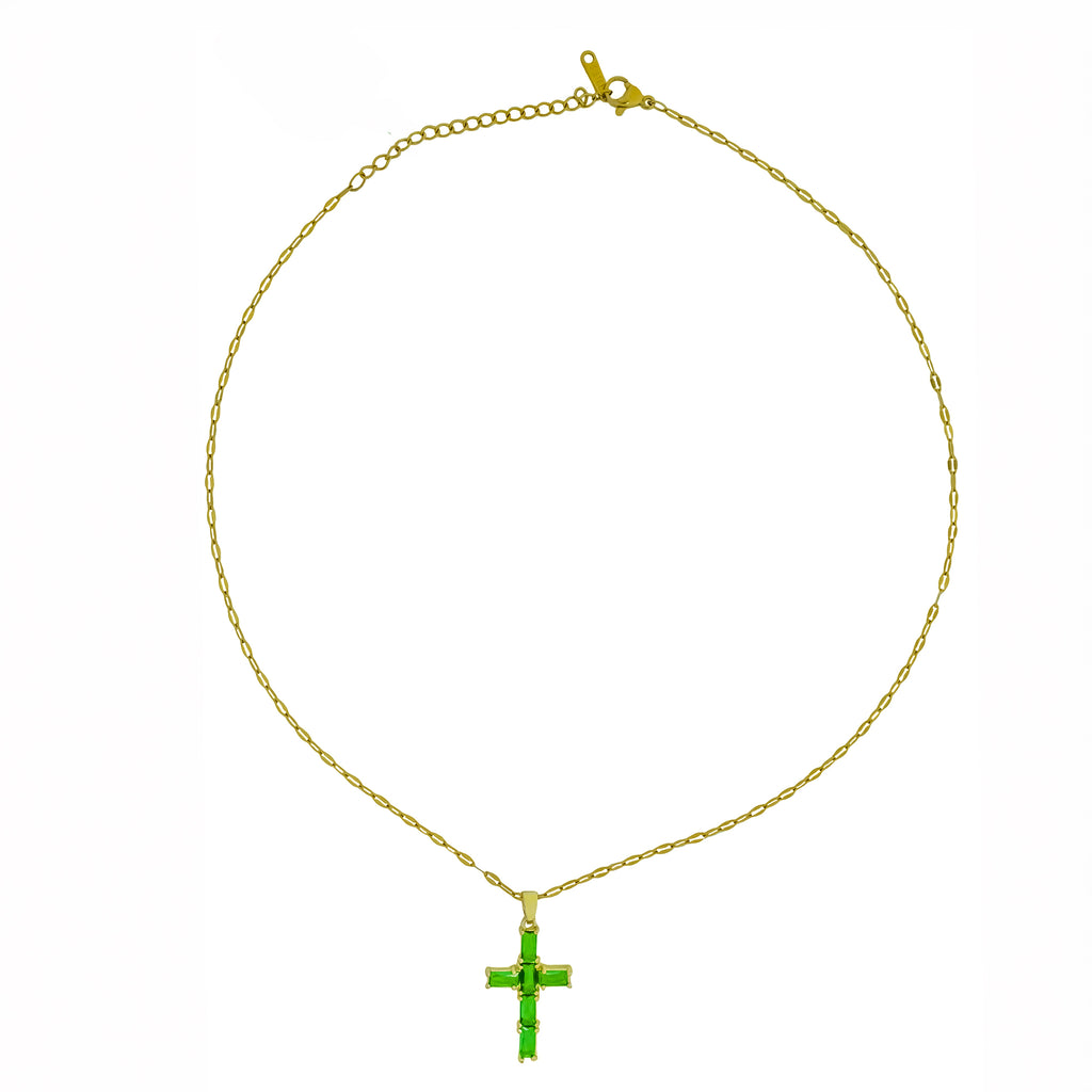 Collar Cruz Verde