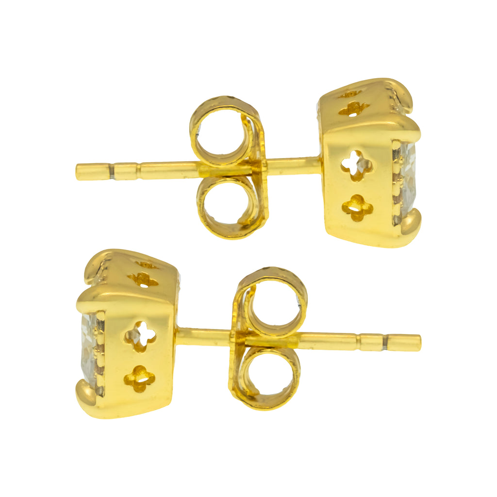 Aretes cuadrados con zircon