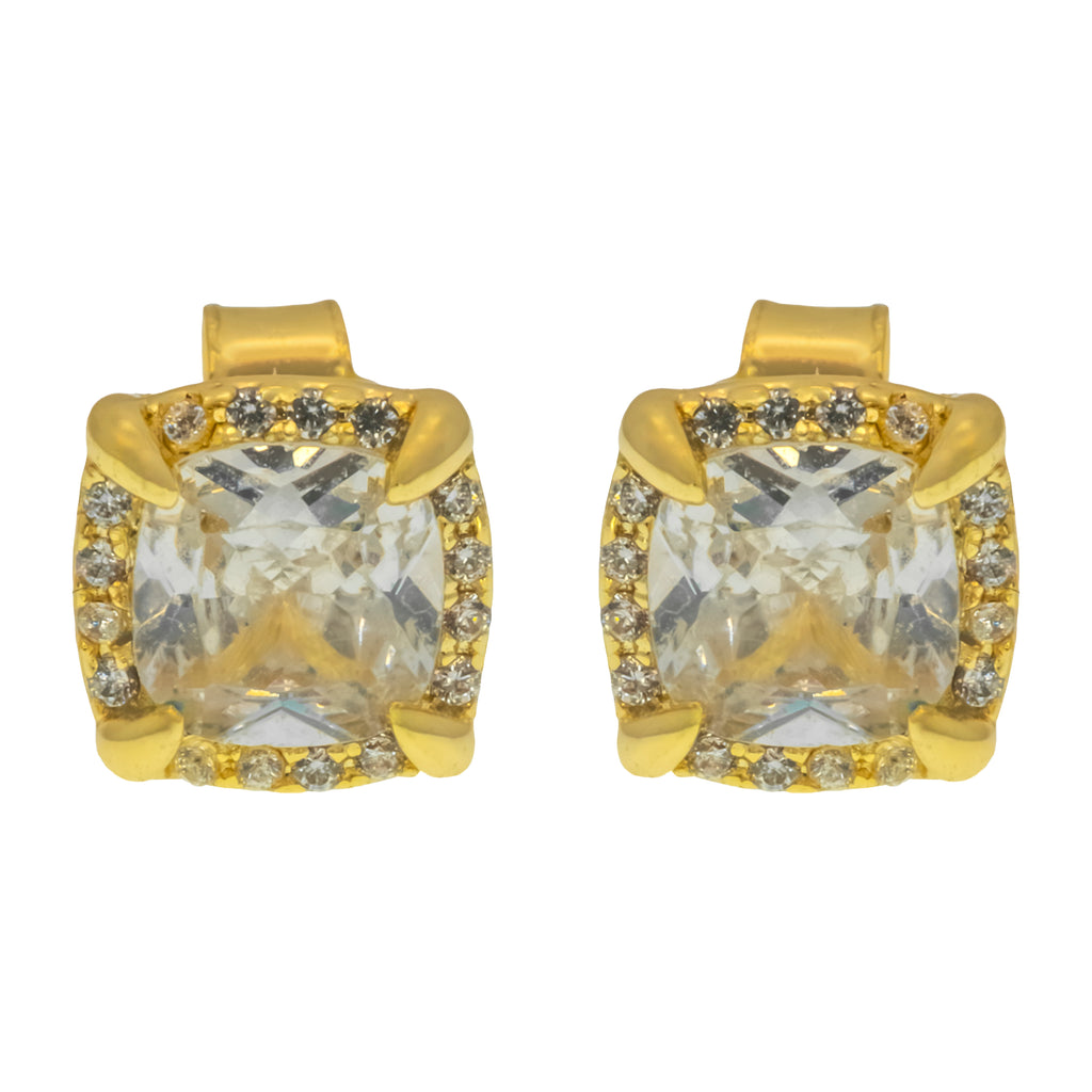 Aretes cuadrados con zircon