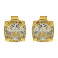 Aretes cuadrados con zircon