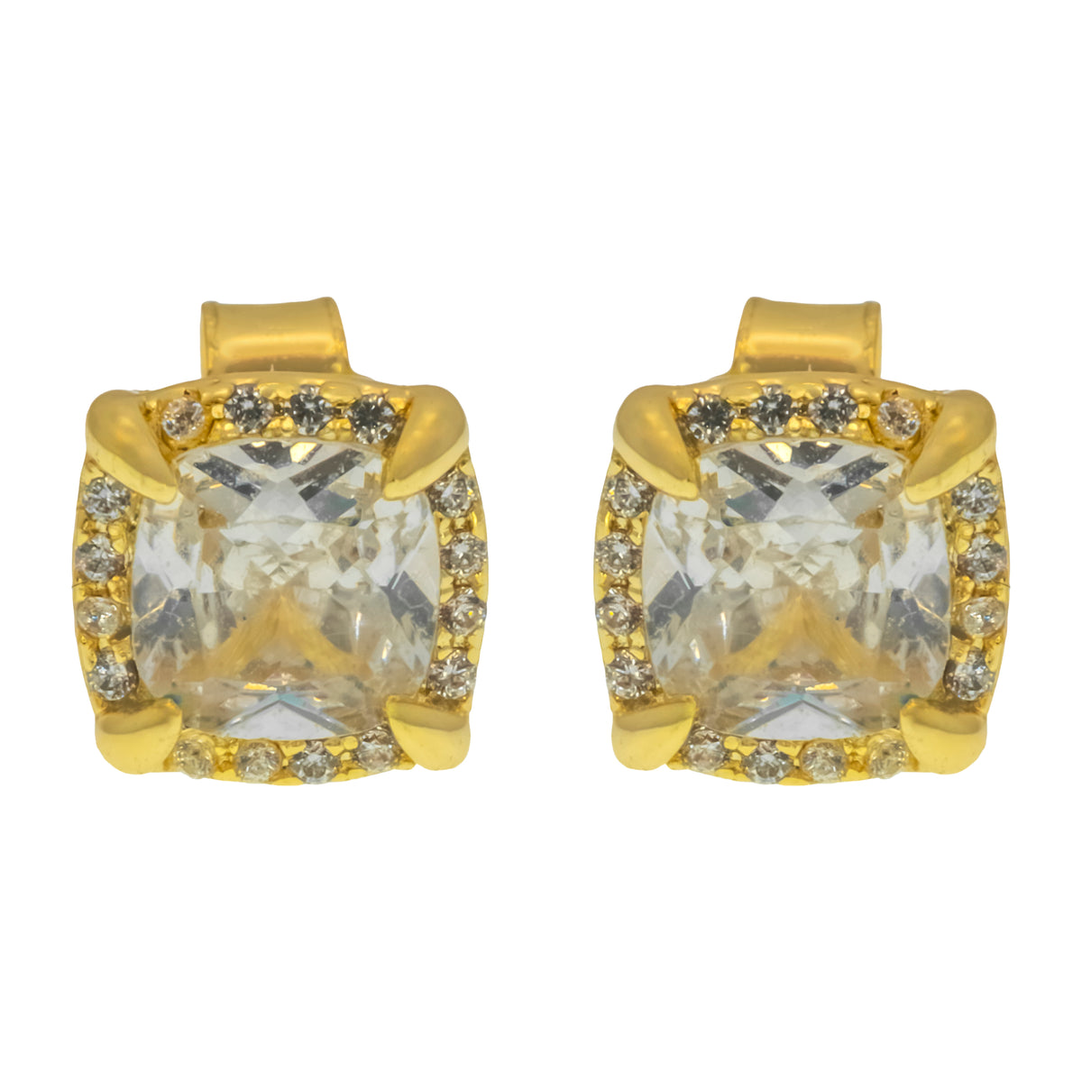 Aretes cuadrados con zircon