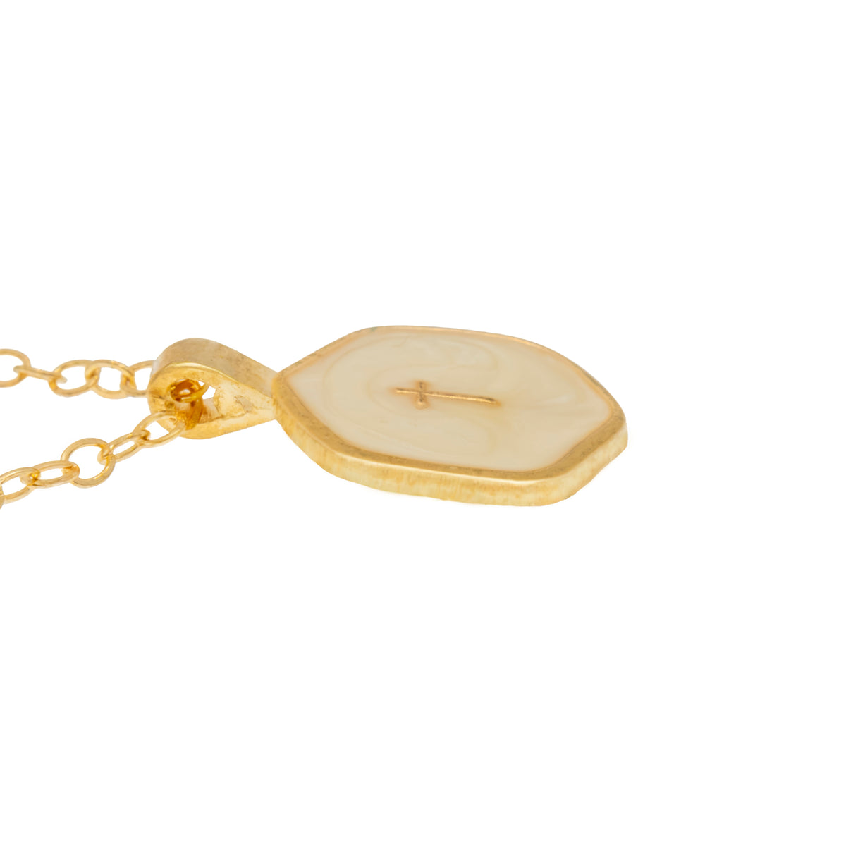 Collar Cruz Minimalista con Perla
