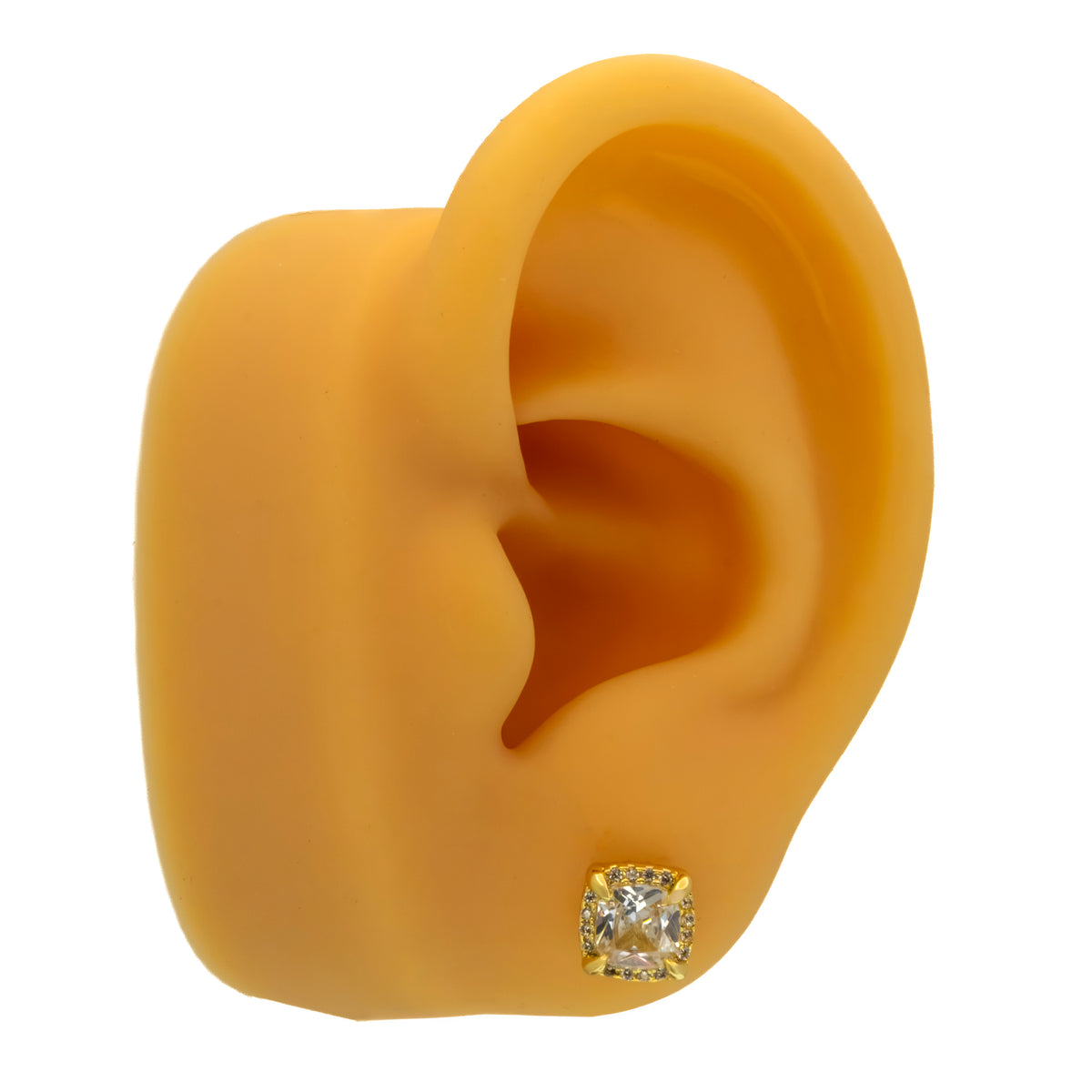 Aretes cuadrados con zircon