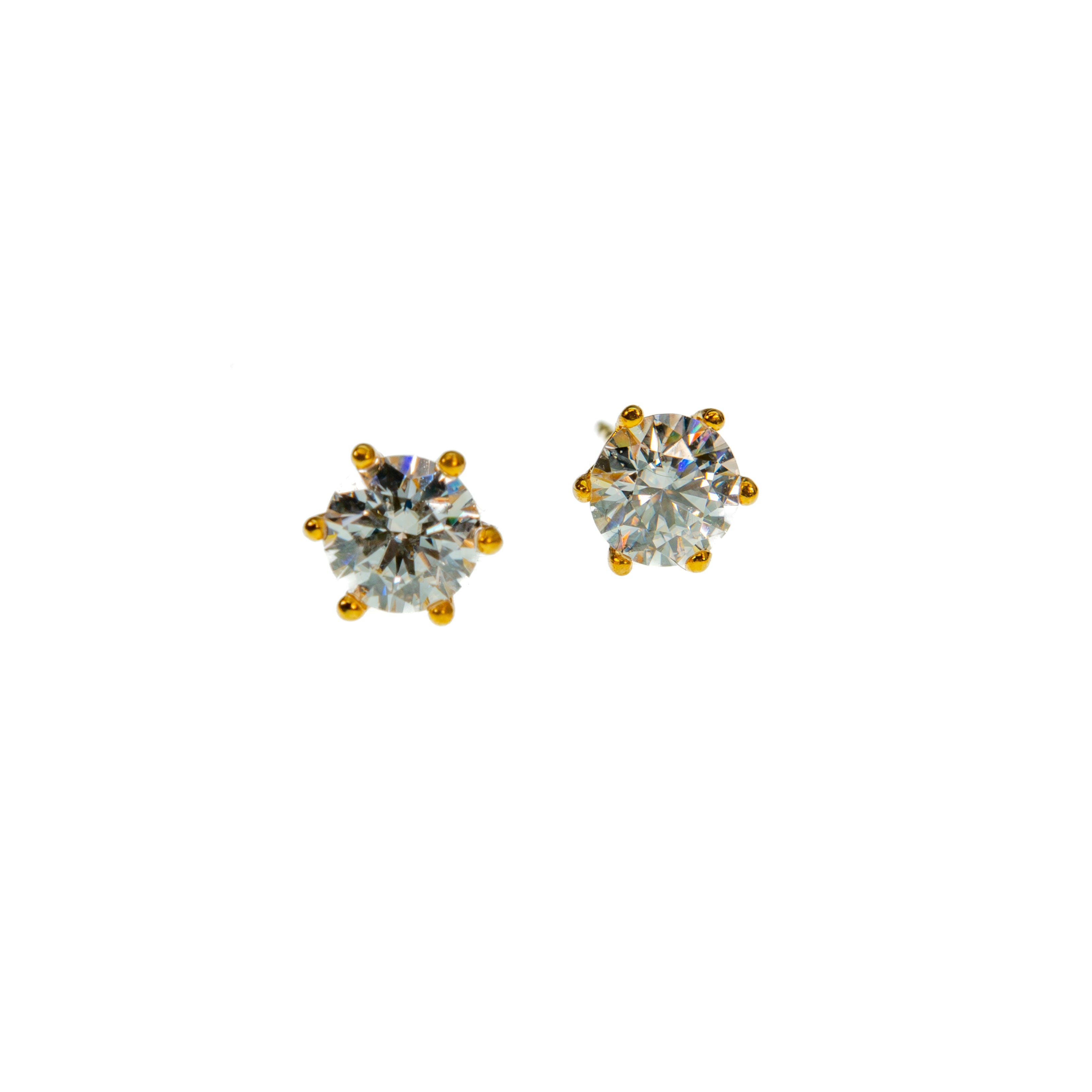 Aretes Stud Redondo 1.0 ct