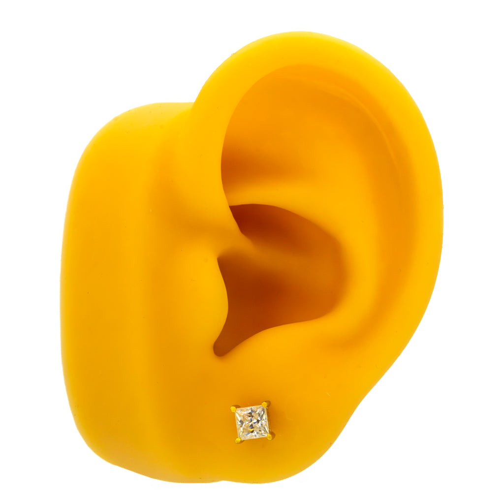 Aretes de corte princesa