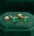 Cocora Esencial · Aretes de Oro 14K con Esmeraldas Colombianas