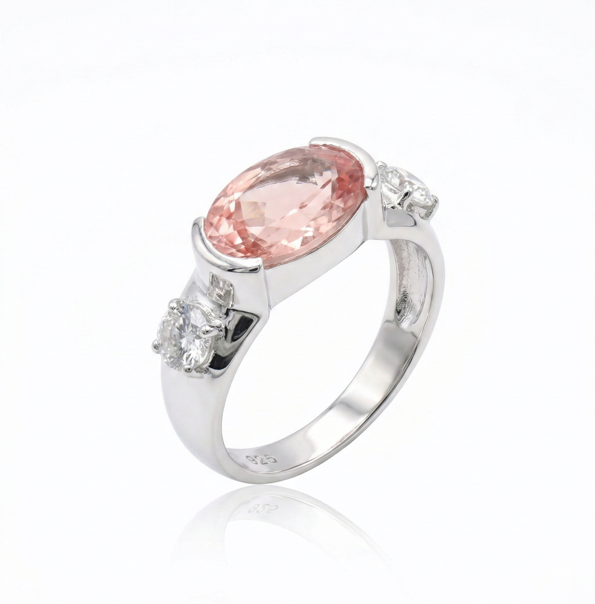 Anillo Peach Morganite