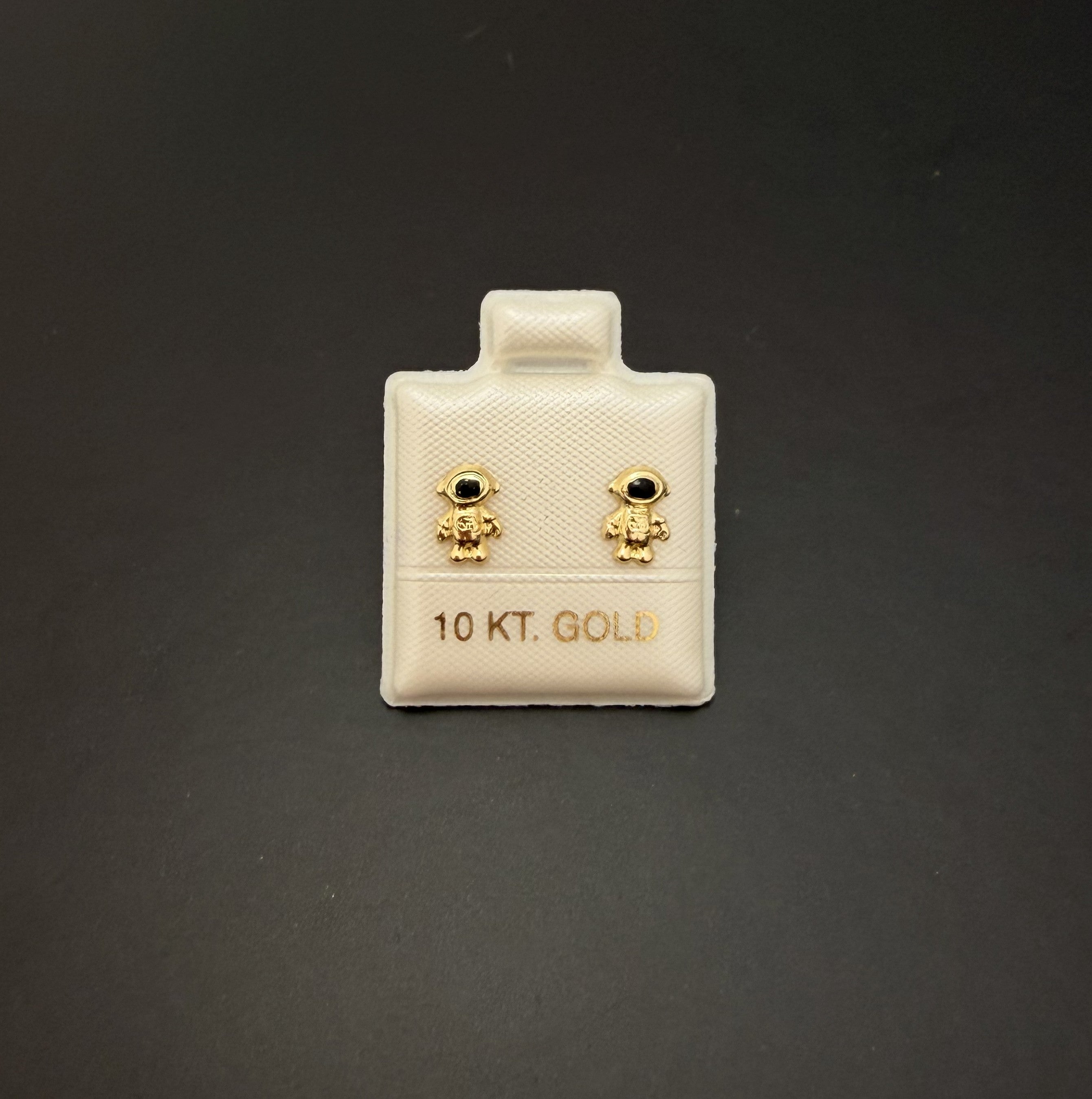 Aretes Astronauta en oro 10K - Mystica Joyeria