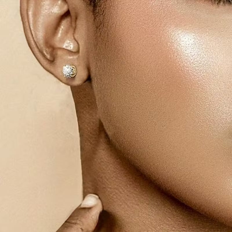 Aretes de Moissanita 1.0 ct