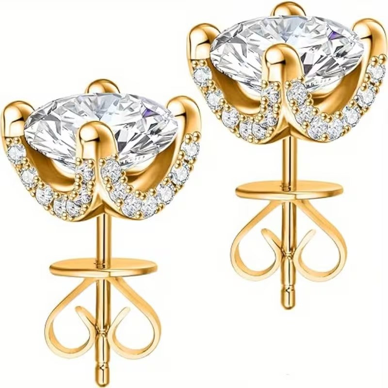 Aretes de Moissanita 1.0 ct