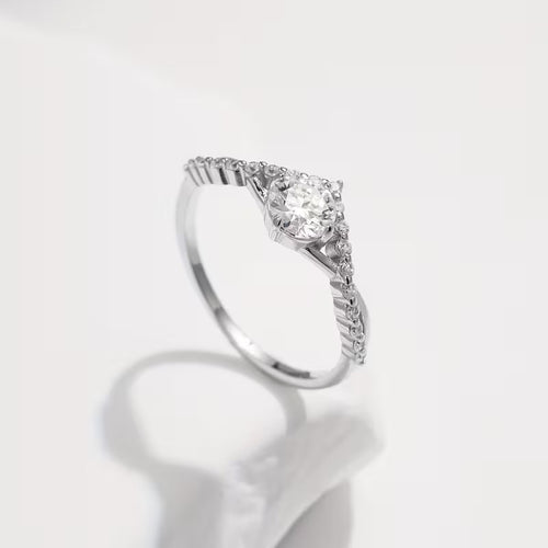 Anillo Moissanita Crown D 0.5 ct