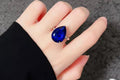 Anillo Azul Imperial Corte Pera