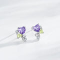 Aretes Corazón Violeta