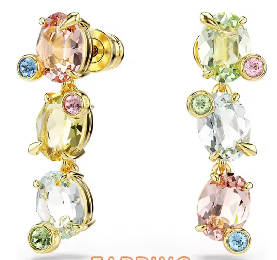 Aretes Cascada Aurora multicolor - Alkimia Joyeria
