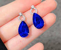 Aretes Gota Zafiro