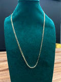Cadena barbada premium 3 mm 55 cm en acero inoxidable chapado en oro - Alkimia Joyeria