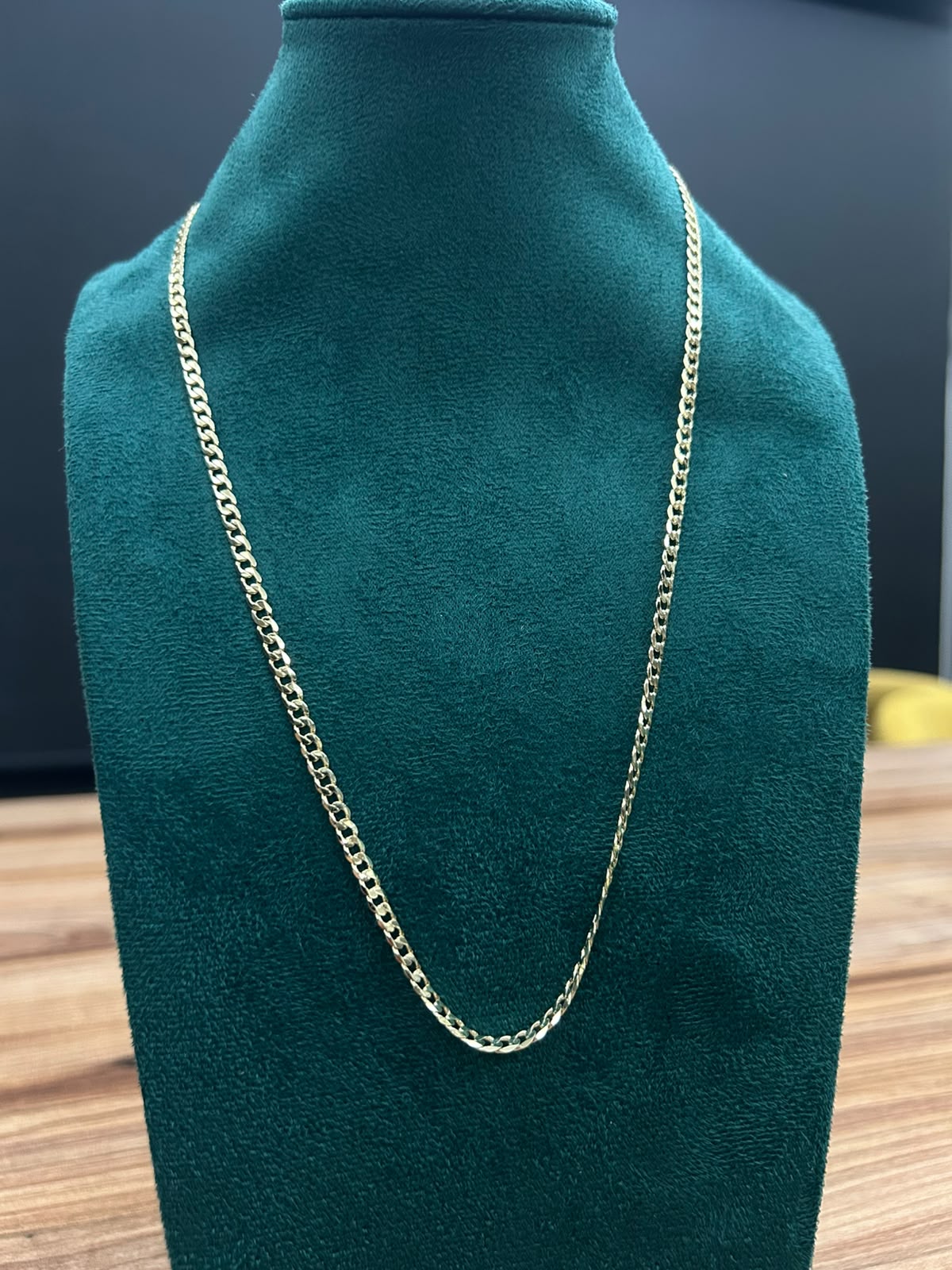 Cadena barbada premium 3 mm 55 cm en acero inoxidable chapado en oro - Alkimia Joyeria