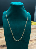 Cadena barbada premium 3 mm 60 cm en acero inoxidable chapado en oro - Alkimia Joyeria