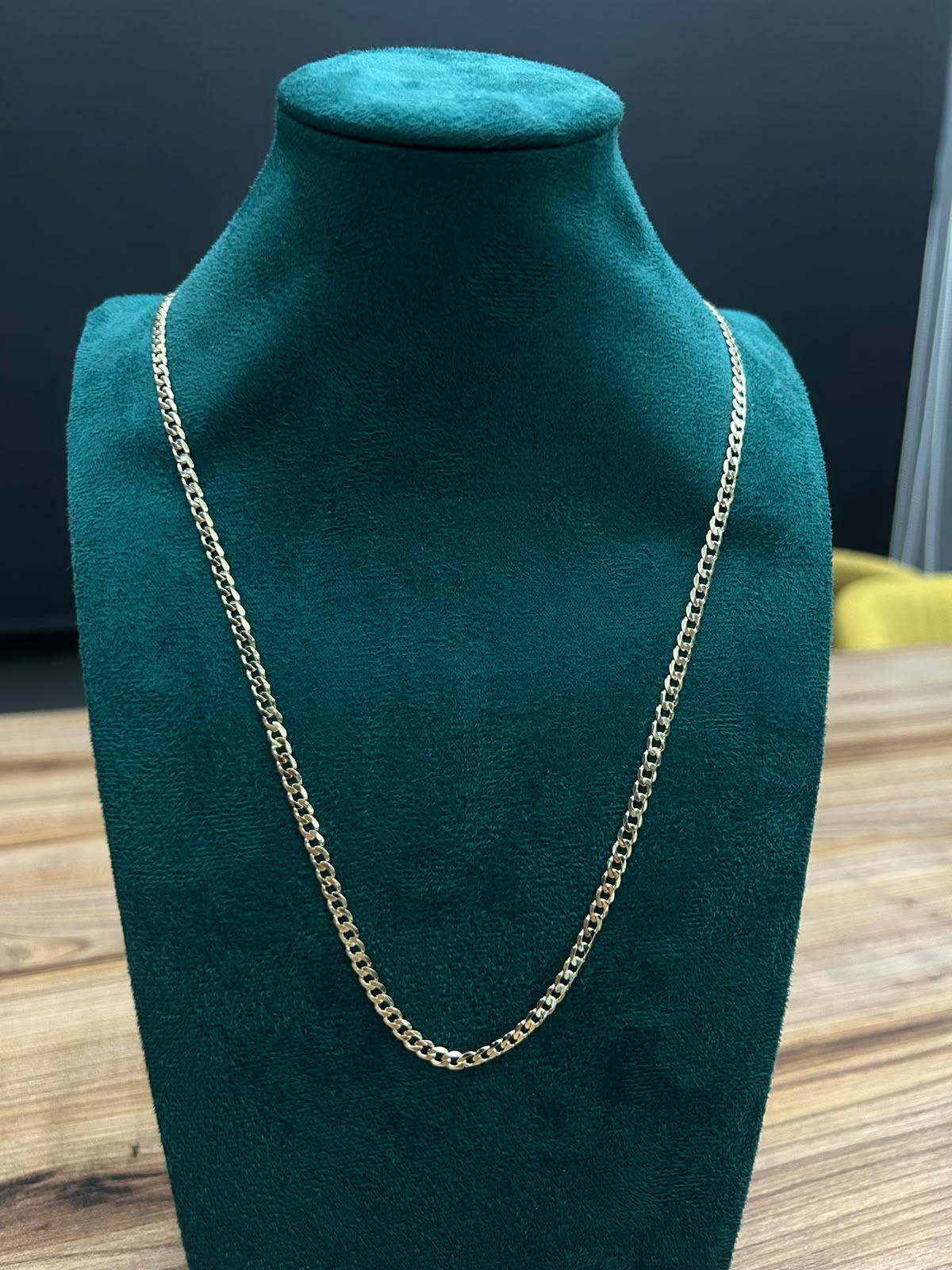 Cadena barbada premium 3 mm 60 cm en acero inoxidable chapado en oro - Alkimia Joyeria