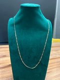Cadena barbada premium 2 mm 45 cm en acero inoxidable chapado en oro - Alkimia Joyeria