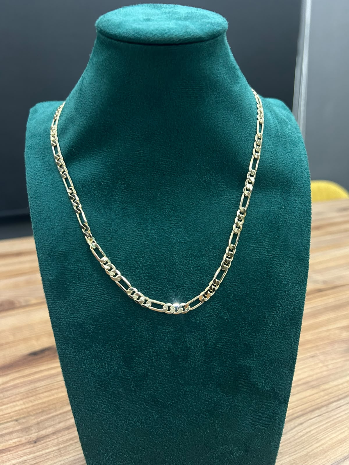 Cadena eslabón clásico 5 mm 45 cm en acero inoxidable chapado en oro - Alkimia Joyeria