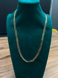Cadena barbada 5 mm 50 cm en acero inoxidable chapado en oro - Alkimia Joyeria