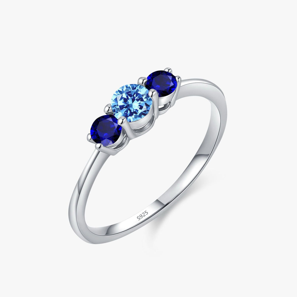 Anillo tricolor · Anillo de Plata 925 con Tres Zirconias