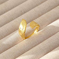 Ala Dorada · Anillo Ajustable de Acero Inoxidable 18K PVD